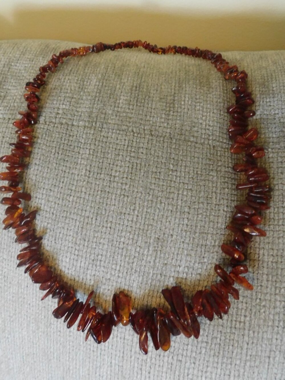 Genuine Baltic Amber graduated beads necklace 24"